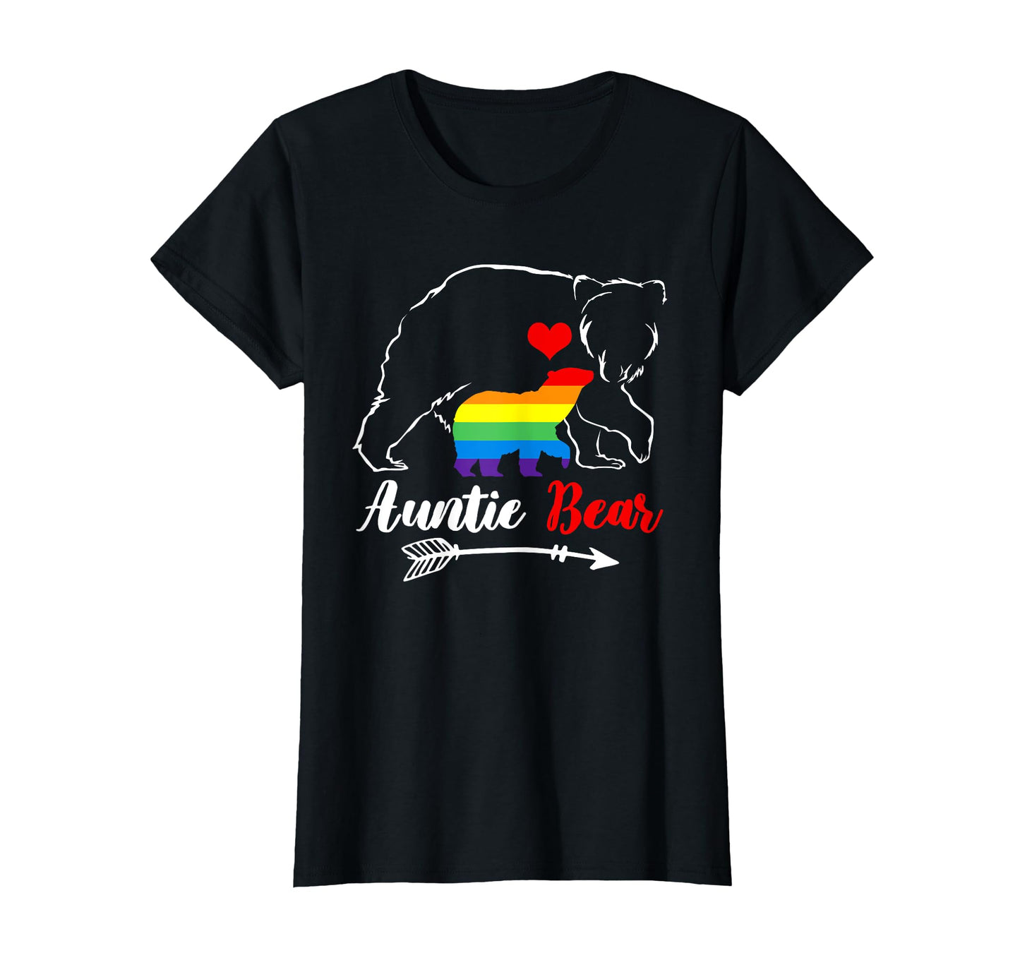 180g pure cotton round neck single side printed T-shirt, LGBT Auntie Bear Auntie Gay Pride Pride Mom Mother's Day T-shirt, Casual T-shirt for men and women, Perfect T-shirt for holiday gifts, Christmas gifts, 2025 gifts, New Year gifts