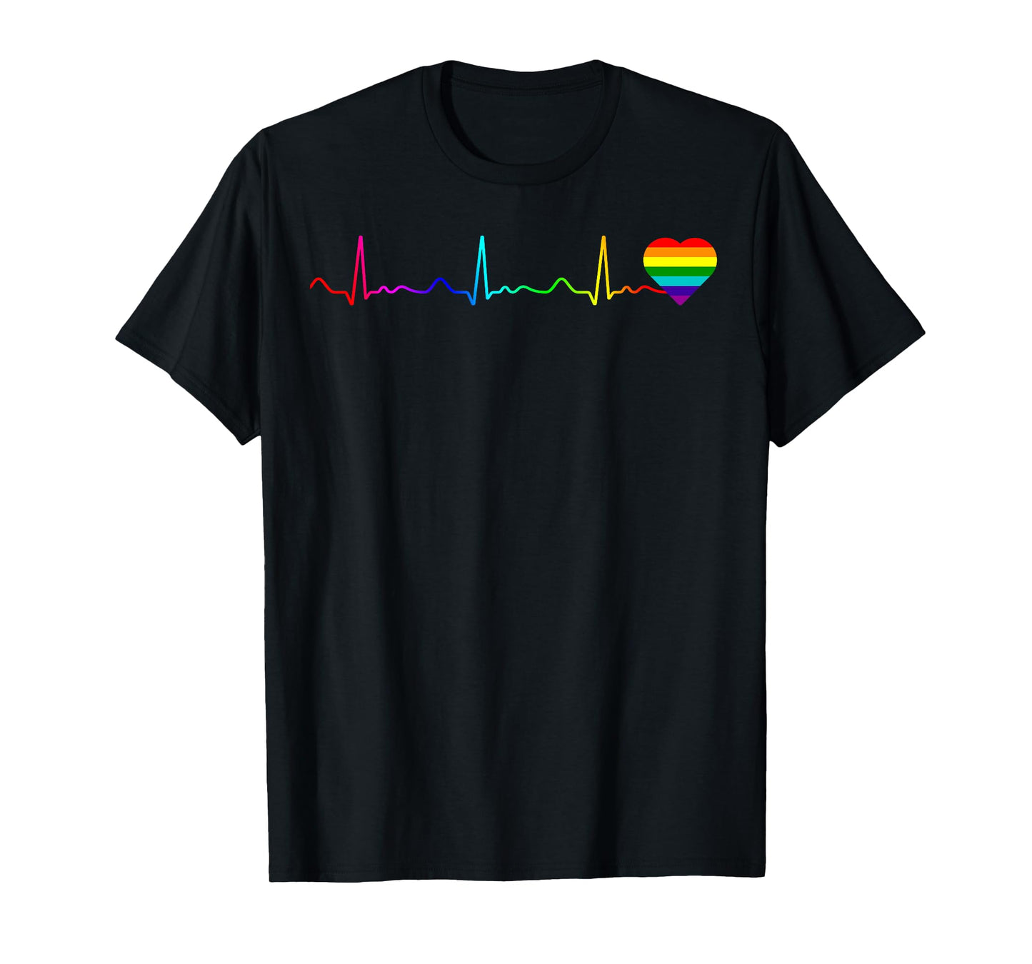 180g pure cotton round neck single side printed t-shirt, cute LGBT gay pride heartbeat lesbian gay love t-shirt, casual t-shirt for men and women, perfect t-shirt for holiday gift, Christmas gift, 2025 gift, New Year gift