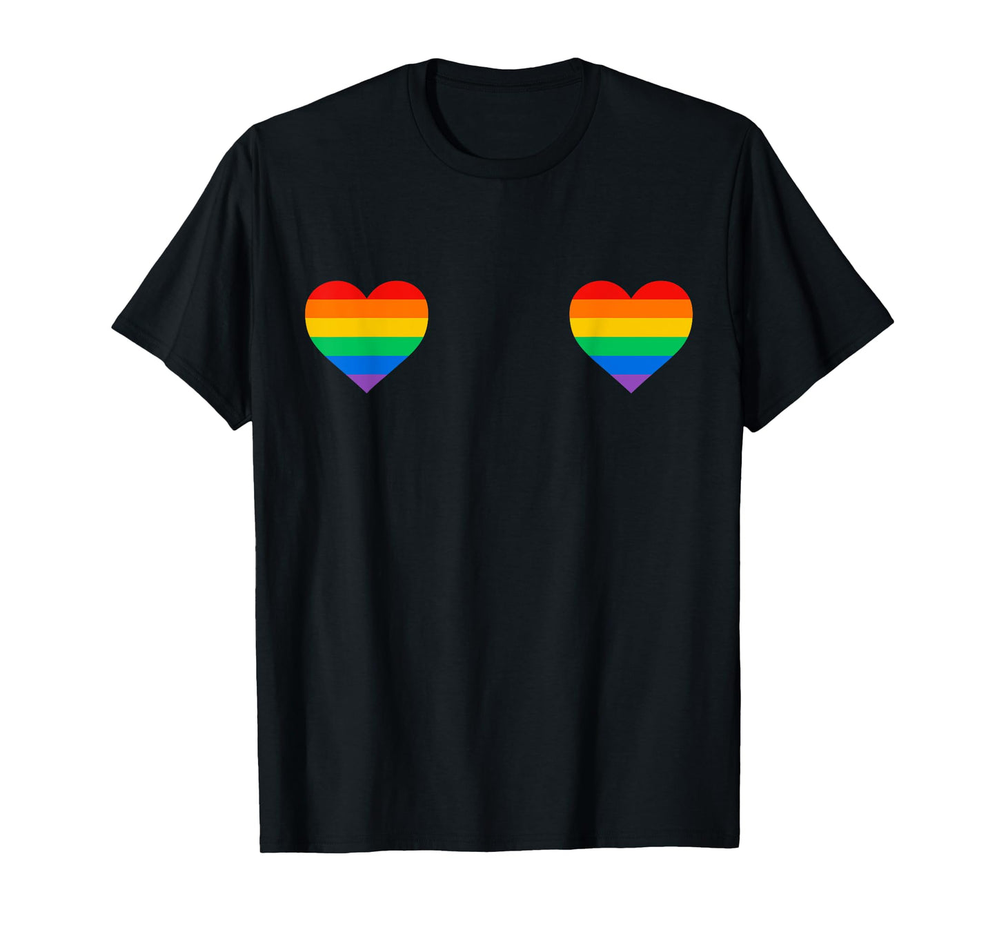 180g pure cotton round neck single side printed t-shirt, gay pride rainbow heart chest LGBTQ shirt t-shirt, casual t-shirt for men and women, perfect t-shirt for holiday gift, Christmas gift, 2025 gift, New Year gift