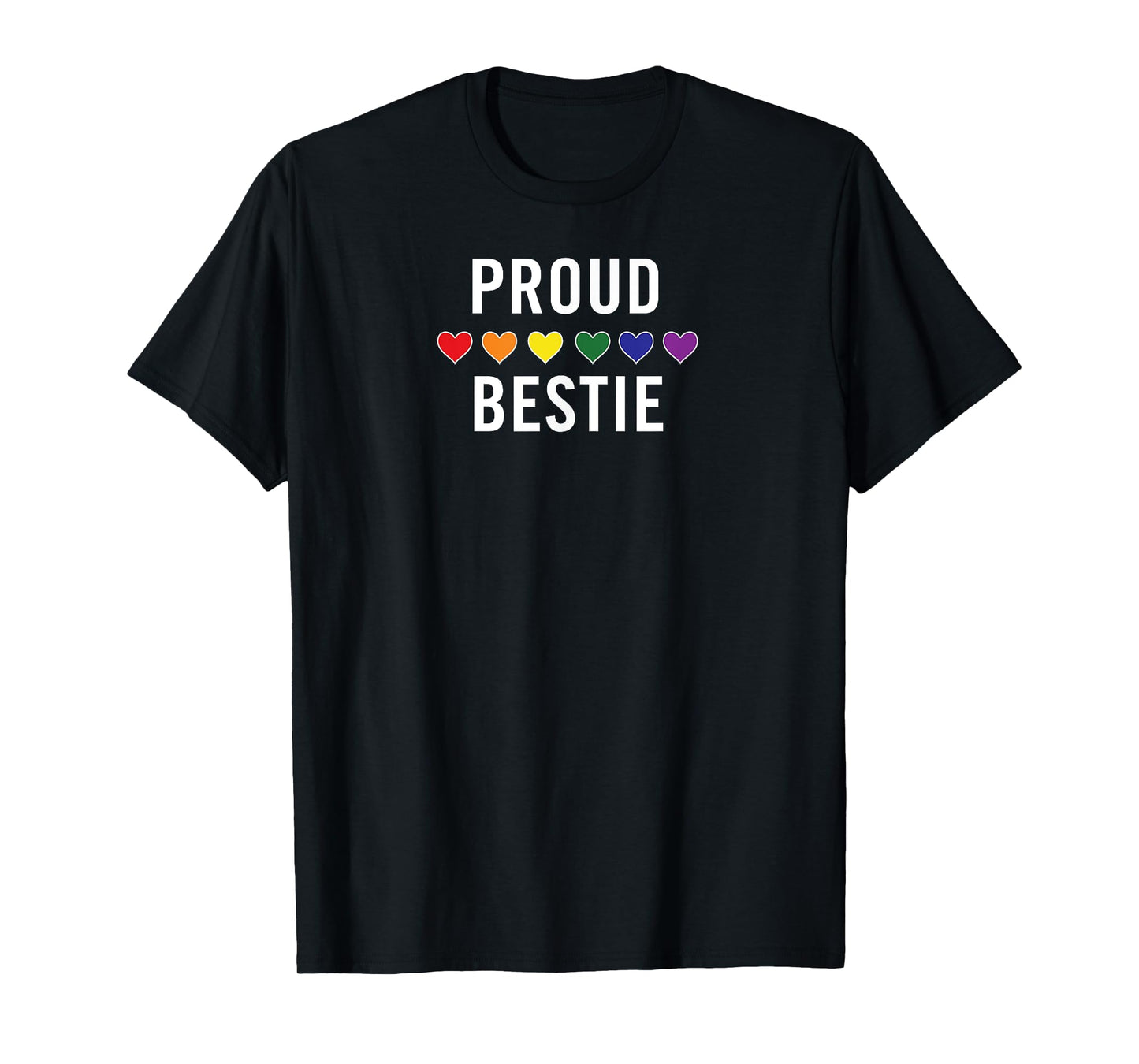 180g pure cotton round neck single-sided printed T-shirt, proud best friend best friend gay pride LGBTQ transgender queer T-shirt, casual T-shirt suitable for men and women, perfect T-shirt for holiday gifts, Christmas gifts, 2025 gifts, New Year gifts