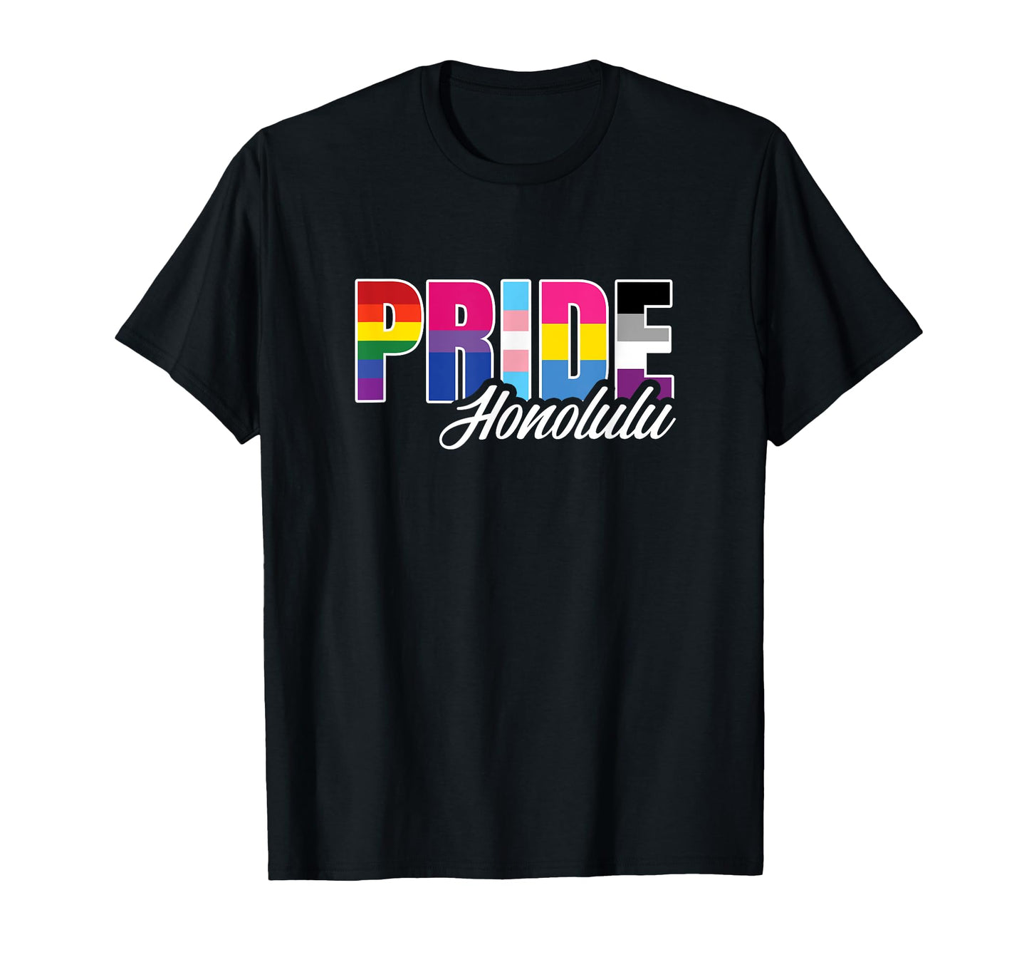 180g cotton round neck single side printed t-shirt, Honolulu Hawaii gay pride shirt lesbian bisexual transgender pansexual, casual t-shirts for men and women, perfect t-shirt for holiday gift, Christmas gift, 2025 gift, New Year gift