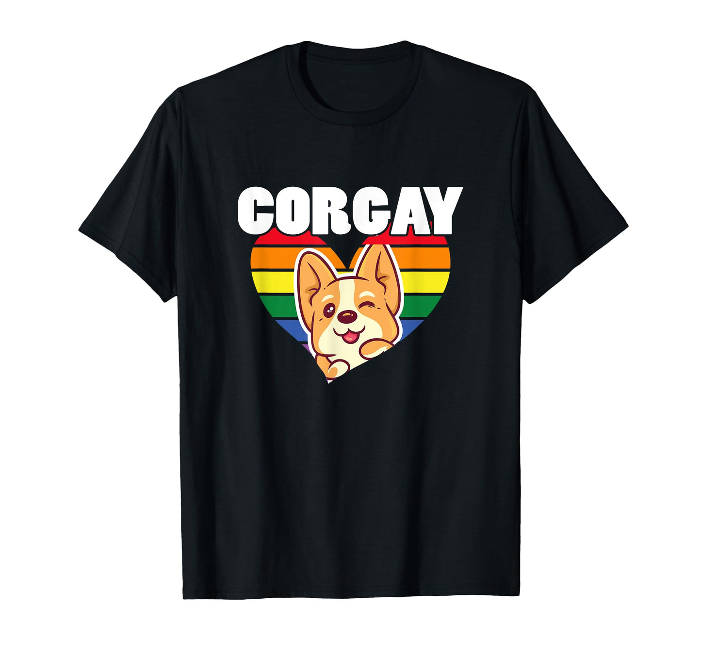 180g pure cotton round neck single side printed t-shirt, LGBT pride rainbow corgi funny gay corgi t-shirt, casual t-shirt for men and women, perfect t-shirt for holiday gift, Christmas gift, 2025 gift, New Year gift