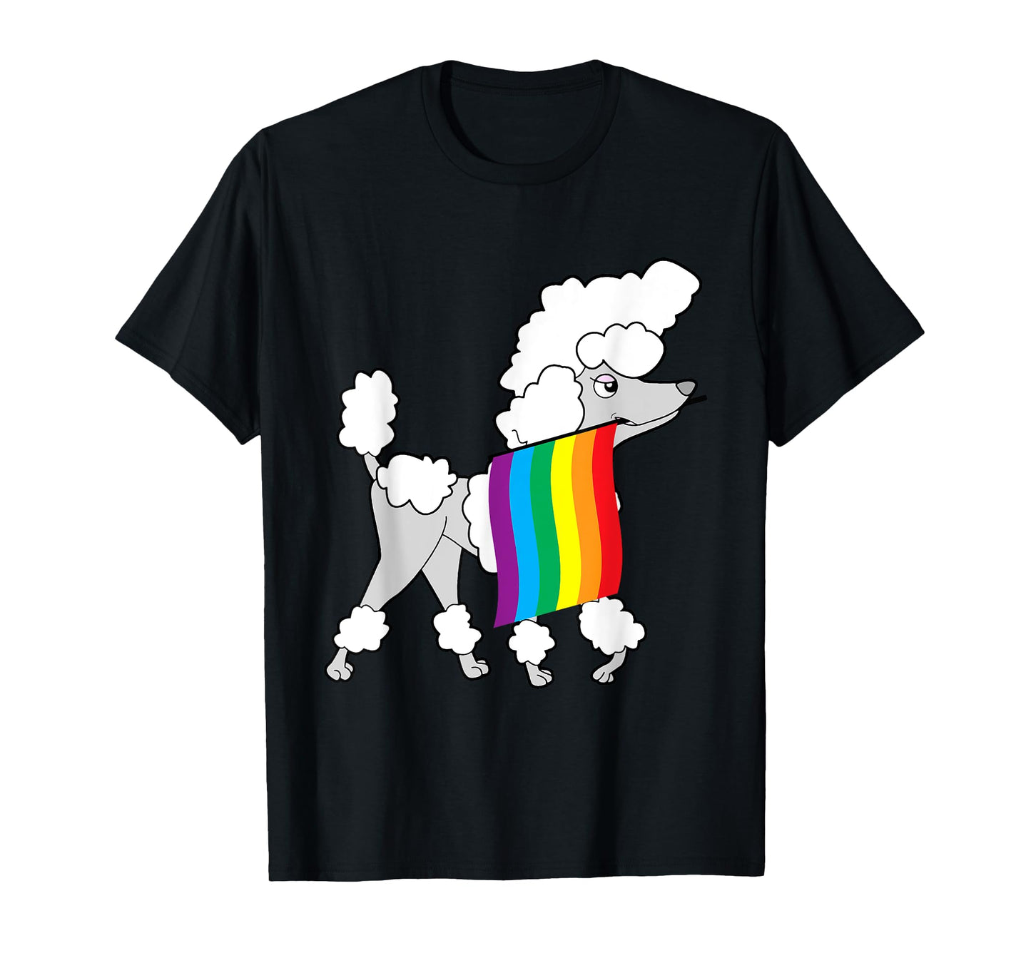 180g pure cotton round neck single side printed t-shirt, gay pride poodle t-shirt, casual t-shirt for men and women, perfect t-shirt for holiday gifts, Christmas gifts, 2025 gifts, New Year gifts