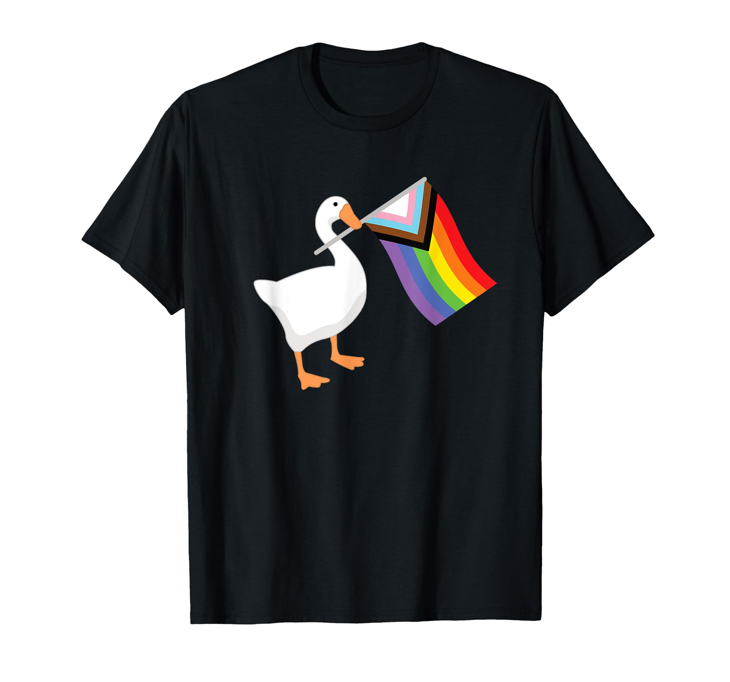 180g cotton round neck single side printed t-shirt, Goose new inclusive rainbow pride flag LGBTQIA gay pride t-shirt, casual t-shirt for men and women, perfect t-shirt for holiday gift, Christmas gift, 2025 gift, New Year gift