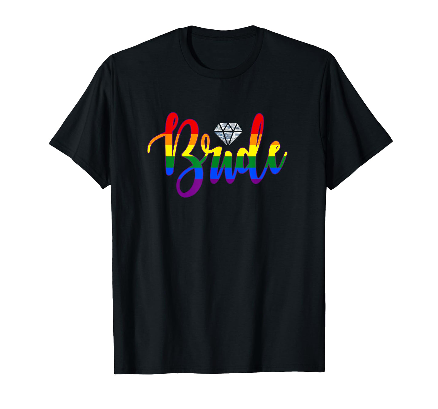 180g pure cotton round neck single side printed T-shirt, lesbian bride T-shirt gay pride rainbow LGBTQ wedding, casual T-shirt for men and women, perfect T-shirt for holiday gift, Christmas gift, 2025 gift, New Year gift