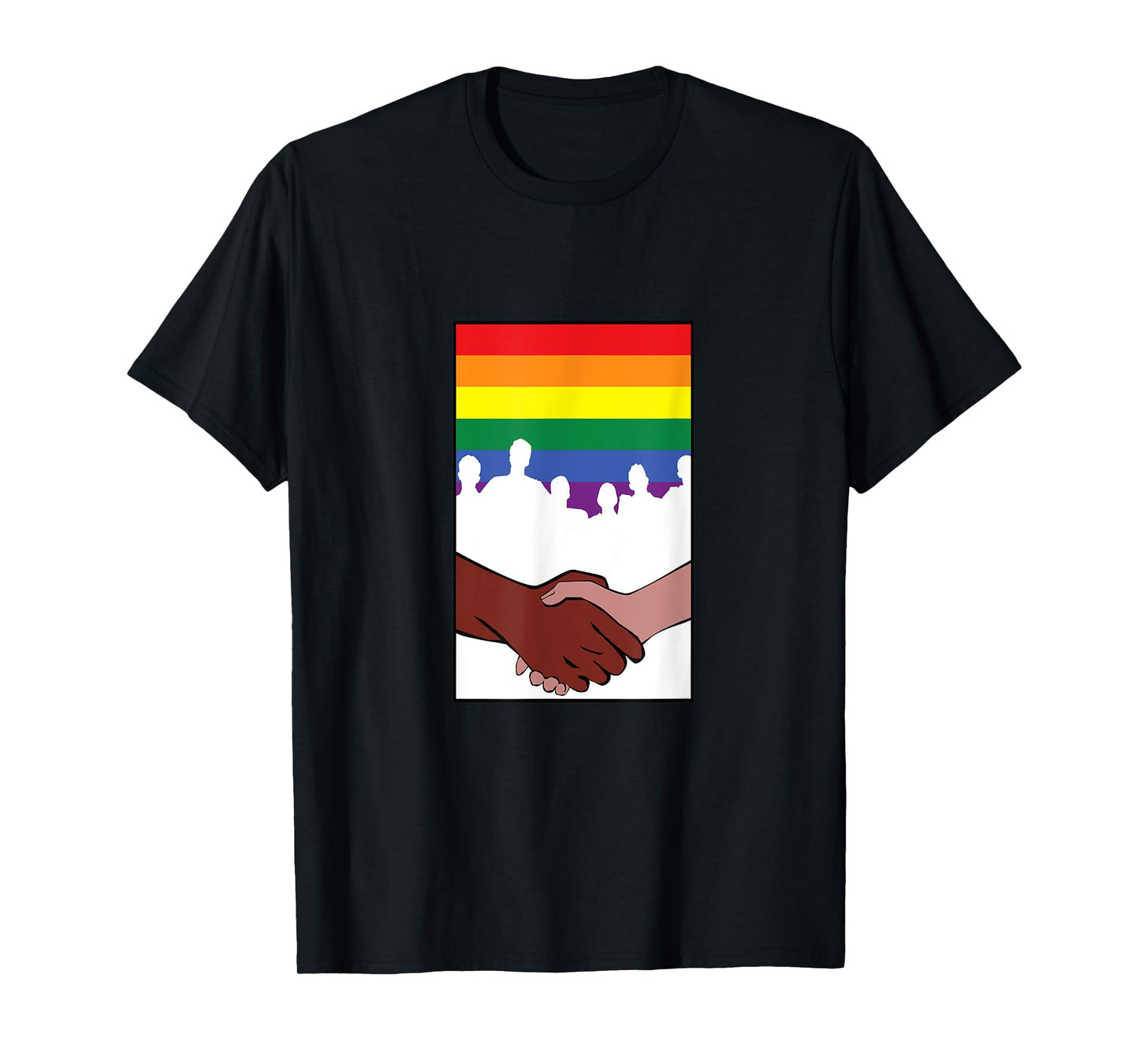 180g pure cotton round neck single side printed t-shirt, lgbt flag, lgbtq flag, hand gesture, rainbow, pride gay t-shirt, casual t-shirt for men and women, perfect t-shirt for holiday gifts, Christmas gifts, 2025 gifts, New Year gifts