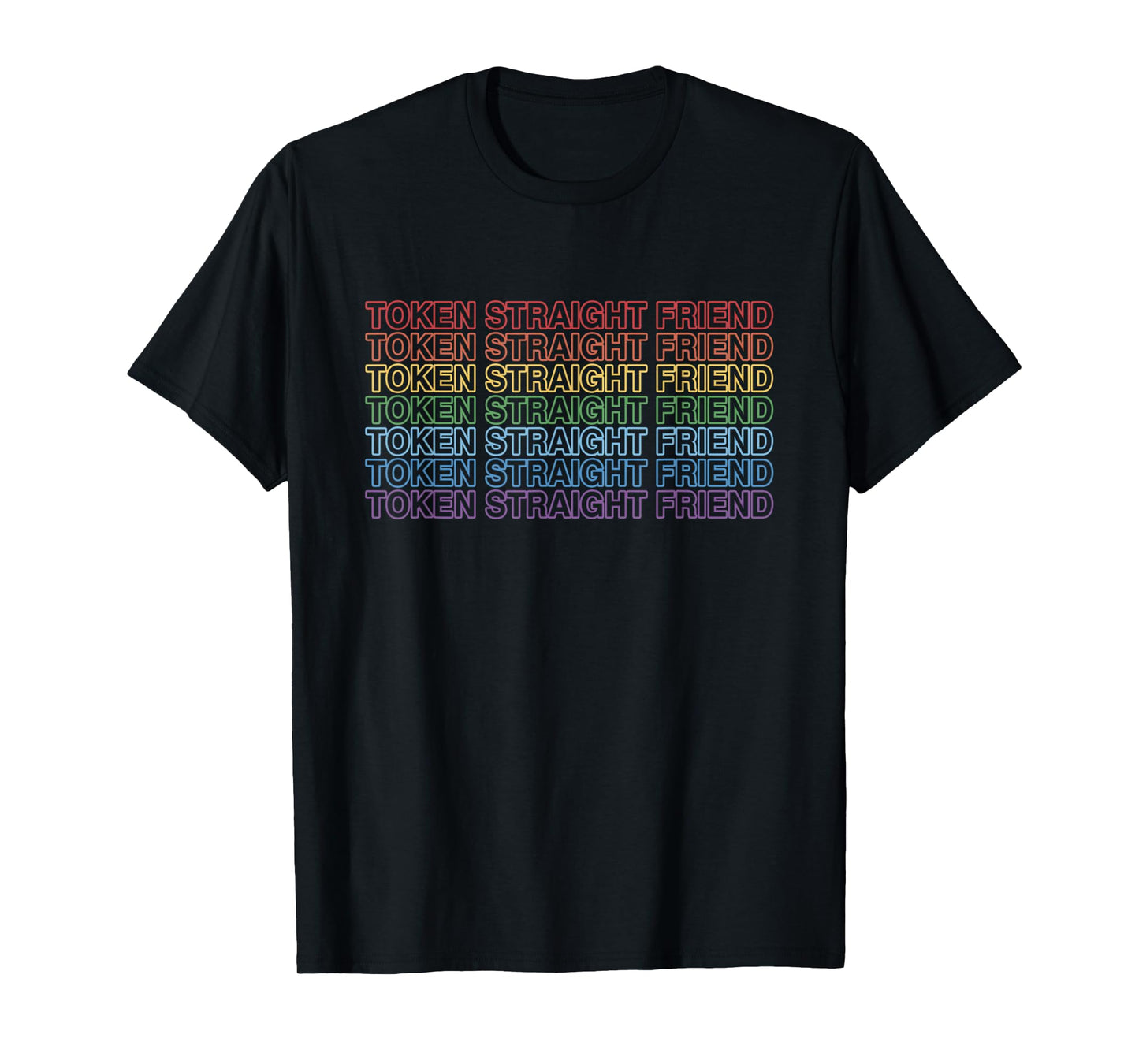 180g pure cotton round neck single side printed T-shirt, symbolic straight friend funny slang queer ally gay pride day T-shirt, casual T-shirt for men and women, perfect T-shirt for holiday gifts, Christmas gifts, 2025 gifts, New Year gifts