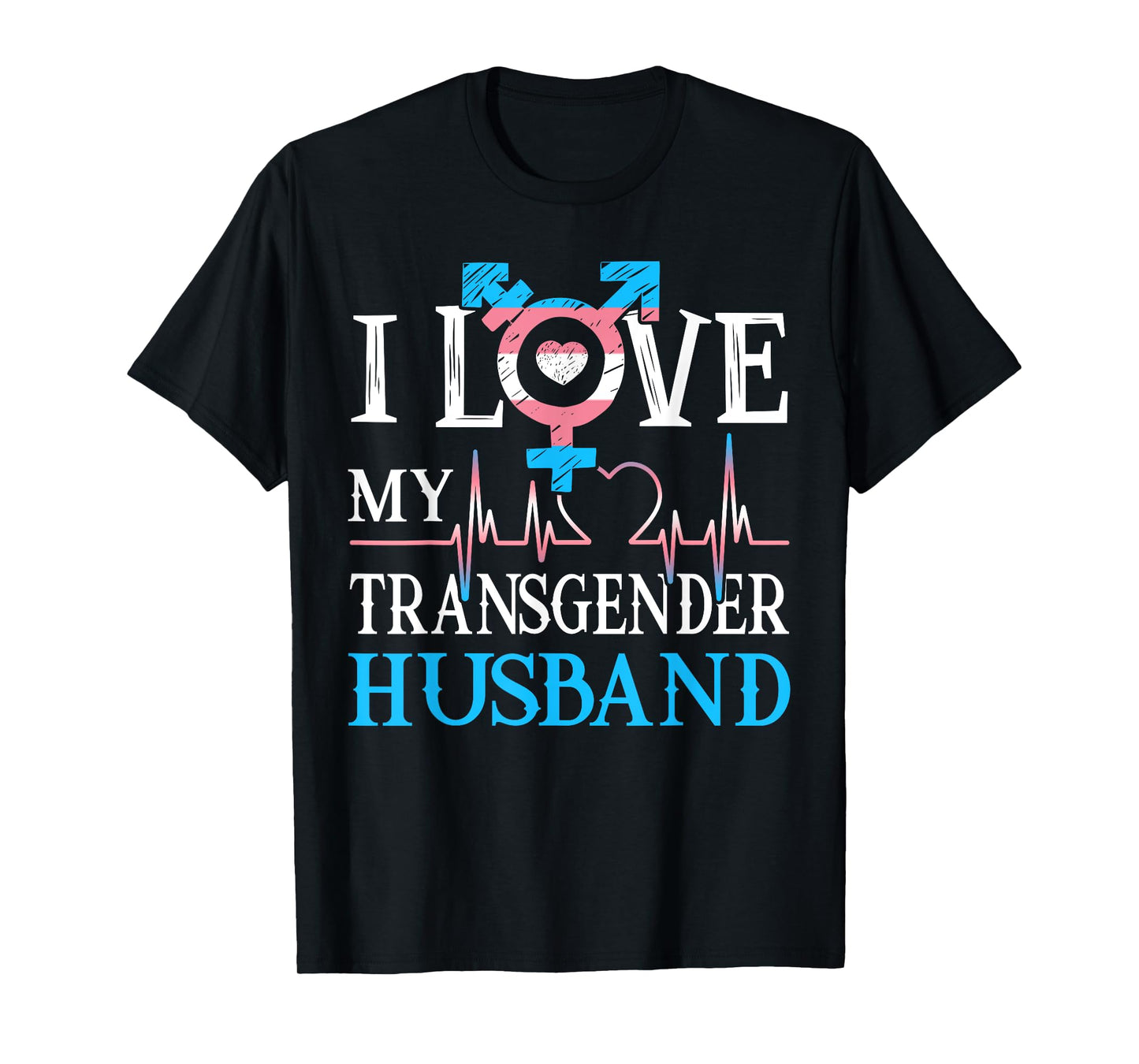 180g pure cotton round neck single side printed t-shirt, I love my transgender husband LGBT gay pride t-shirt, casual t-shirt for men and women, perfect t-shirt for holiday gift, Christmas gift, 2025 gift, New Year gift