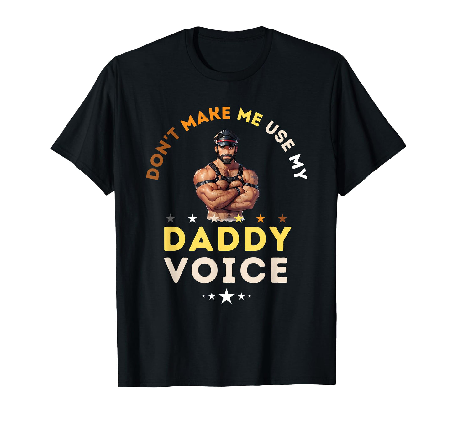 180g pure cotton round neck single-sided printed T-shirt, gay muscle dad DILF voice - bear man gay beard T-shirt, casual T-shirt suitable for men and women, perfect T-shirt for holiday gifts, Christmas gifts, 2025 gifts, New Year gifts
