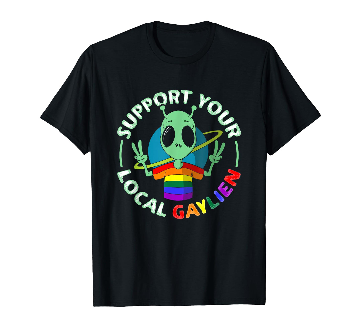 180g pure cotton round neck single side printed t-shirt, gay pride clothing - alien lover t-shirt, casual t-shirt for men and women, perfect t-shirt for holiday gifts, Christmas gifts, 2025 gifts, New Year gifts