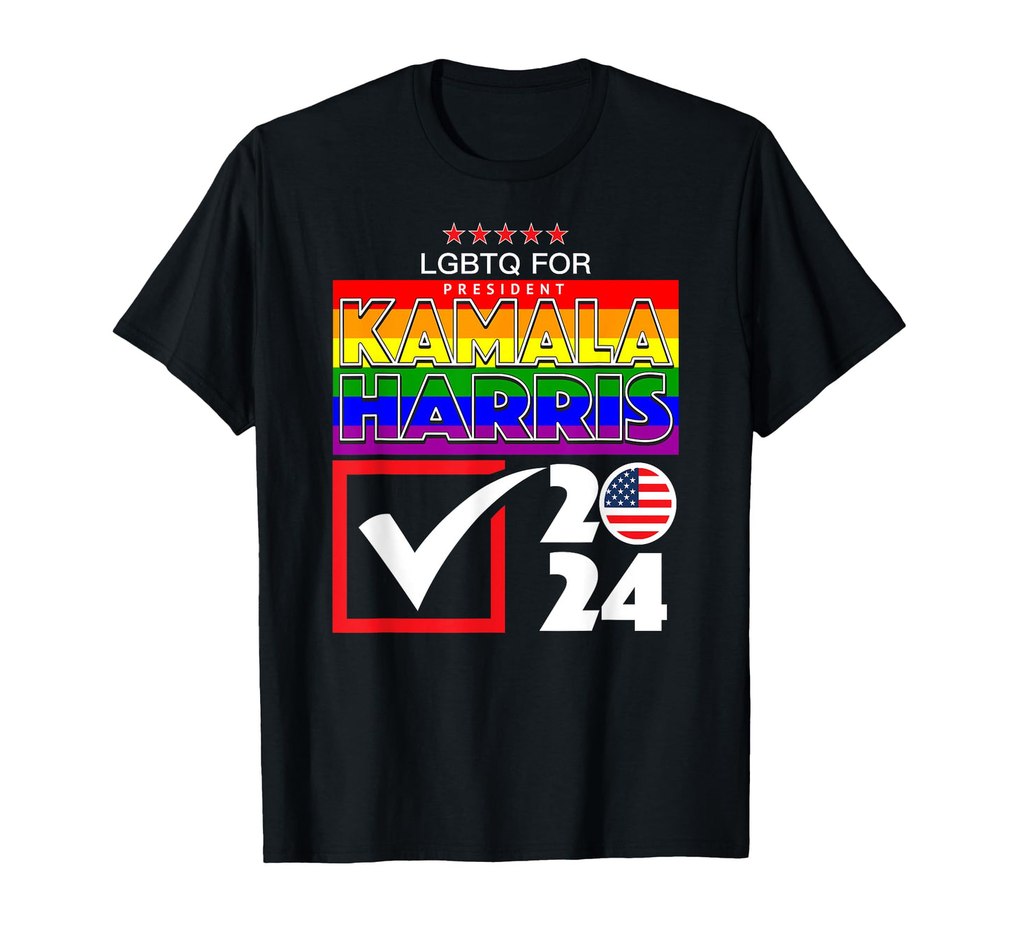 180g pure cotton round neck single side printed T-shirt, Kamala Harris 2024 presidential campaign LGBTQ gay pride American flag T-shirt, casual T-shirts for men and women, perfect T-shirt for holiday gifts, Christmas gifts, 2025 gifts, New Year gifts