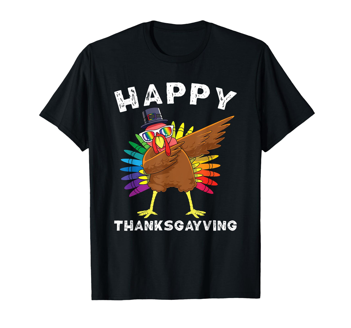 180g pure cotton round neck single side printed T-shirt, LGBT Thanksgiving turkey LGBTQ+ rainbow gay pride LGBTQ T-shirt, casual T-shirt for men and women, perfect T-shirt for holiday gifts, Christmas gifts, 2025 gifts, New Year gifts