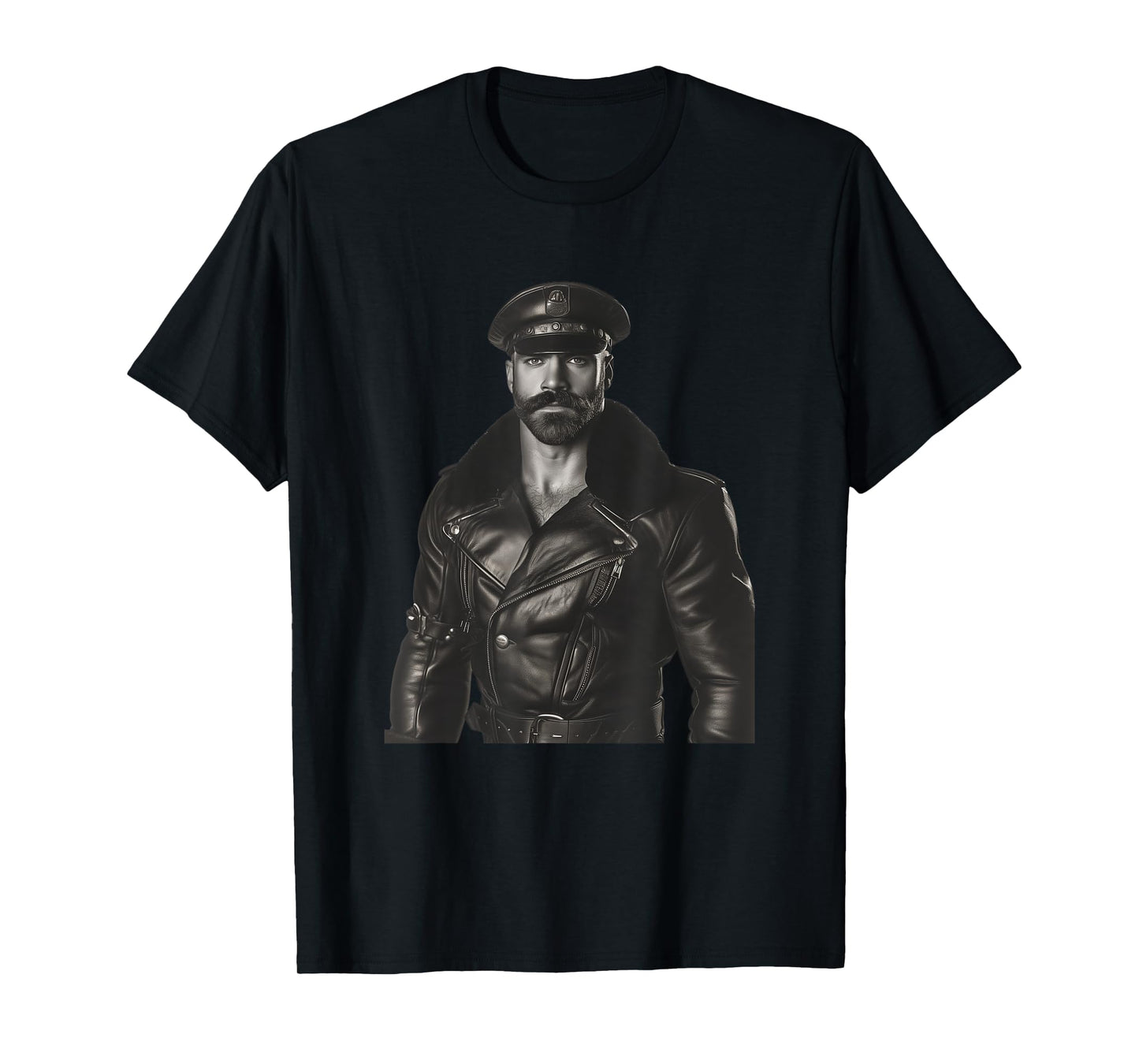 180g pure cotton round neck single side printed t-shirt, gay pride festival children's - leather gay dad men bear gay beard t-shirt, casual t-shirts for men and women, perfect t-shirt for holiday gifts, Christmas gifts, 2025 gifts, New Year gifts