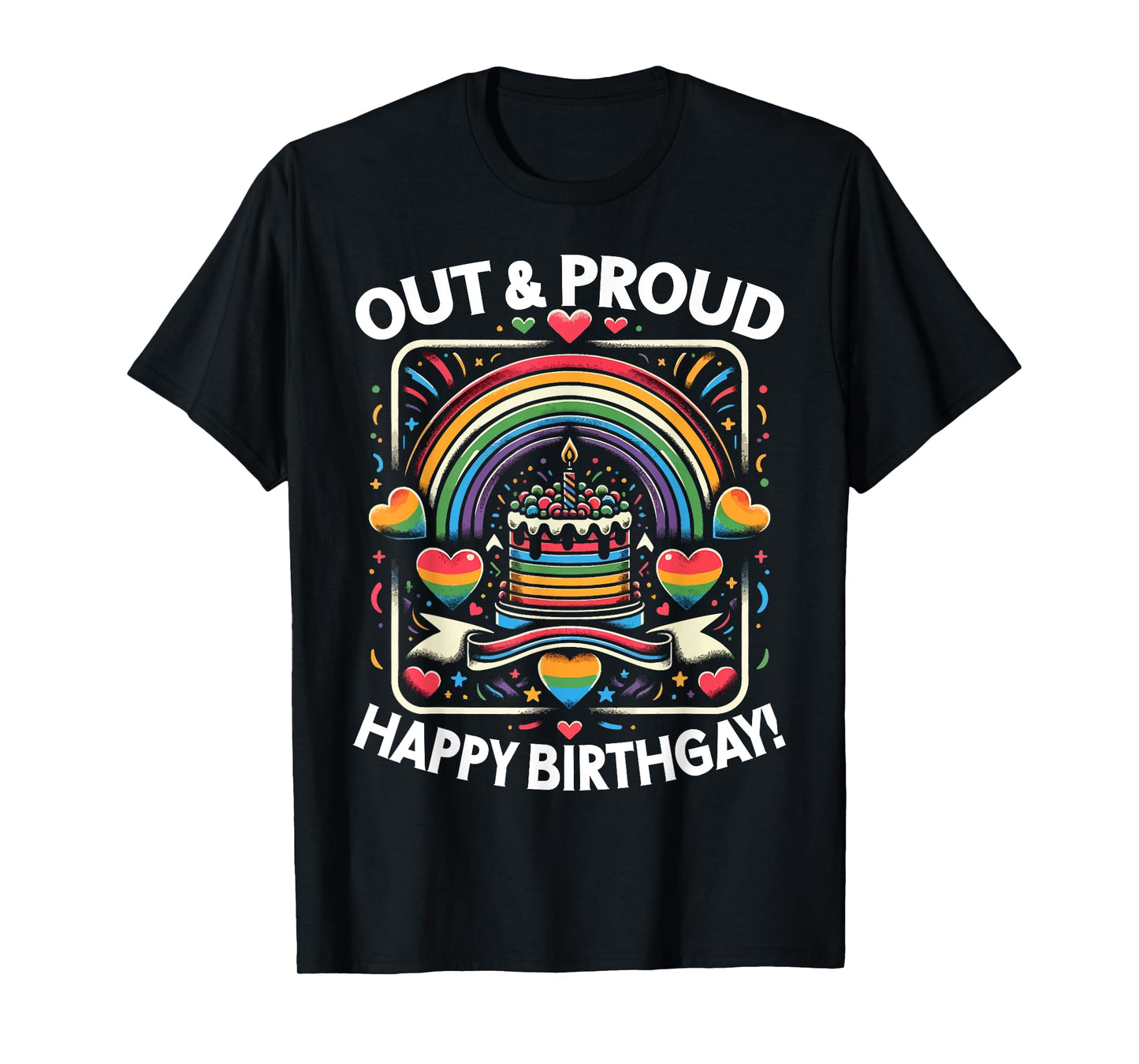 180g pure cotton round neck single side printed T-shirt, birthday rainbow pride month LGBTQ pride birthday gay T-shirt, casual T-shirt for men and women, perfect T-shirt for holiday gifts, Christmas gifts, 2025 gifts, New Year gifts