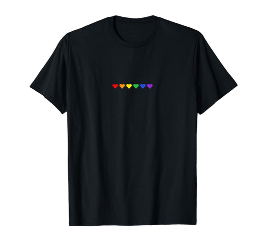 180g pure cotton round neck single-sided printed T-shirt, Rainbow Heart Subtle Pride Month LGBT Gay Rights Equality T-shirt, Casual T-shirt for men and women, Perfect T-shirt for holiday gifts, Christmas gifts, 2025 gifts, New Year gifts