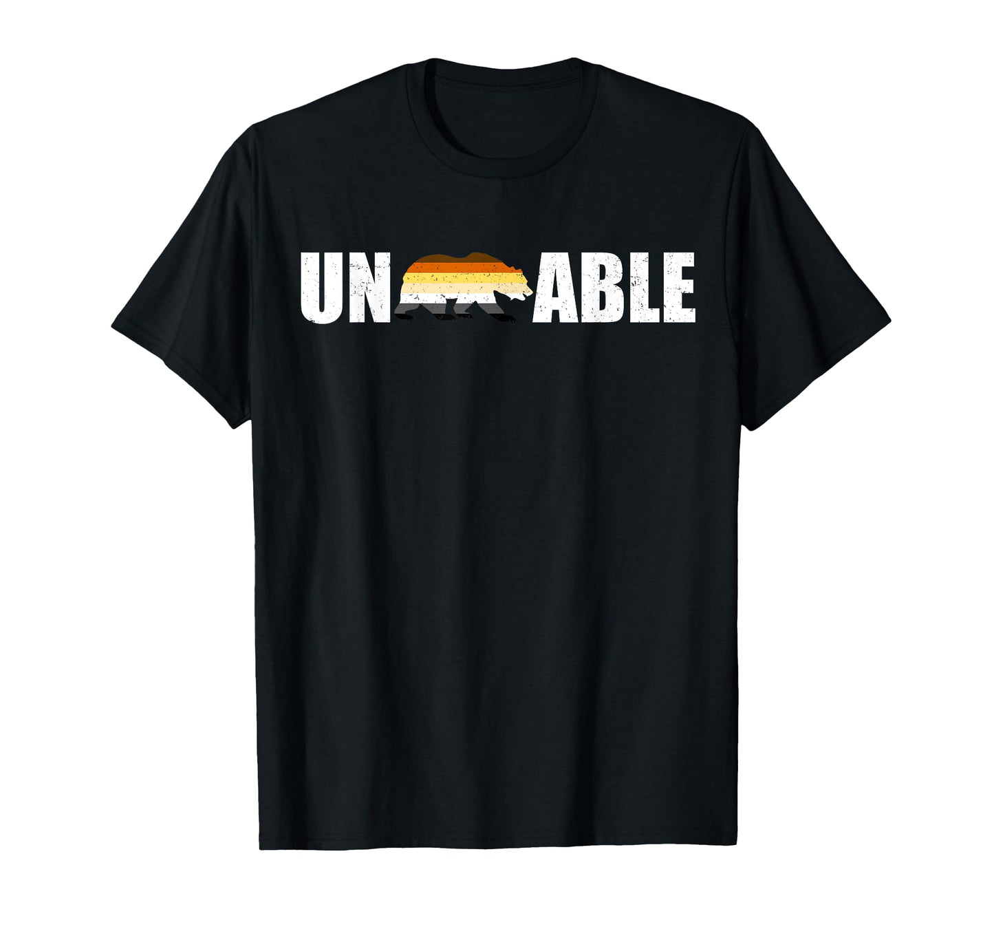 180g pure cotton round neck single side printed t-shirt, unbearable - gay bear pride t-shirt, casual t-shirt for men and women, perfect t-shirt for holiday gift, Christmas gift, 2025 gift, New Year gift