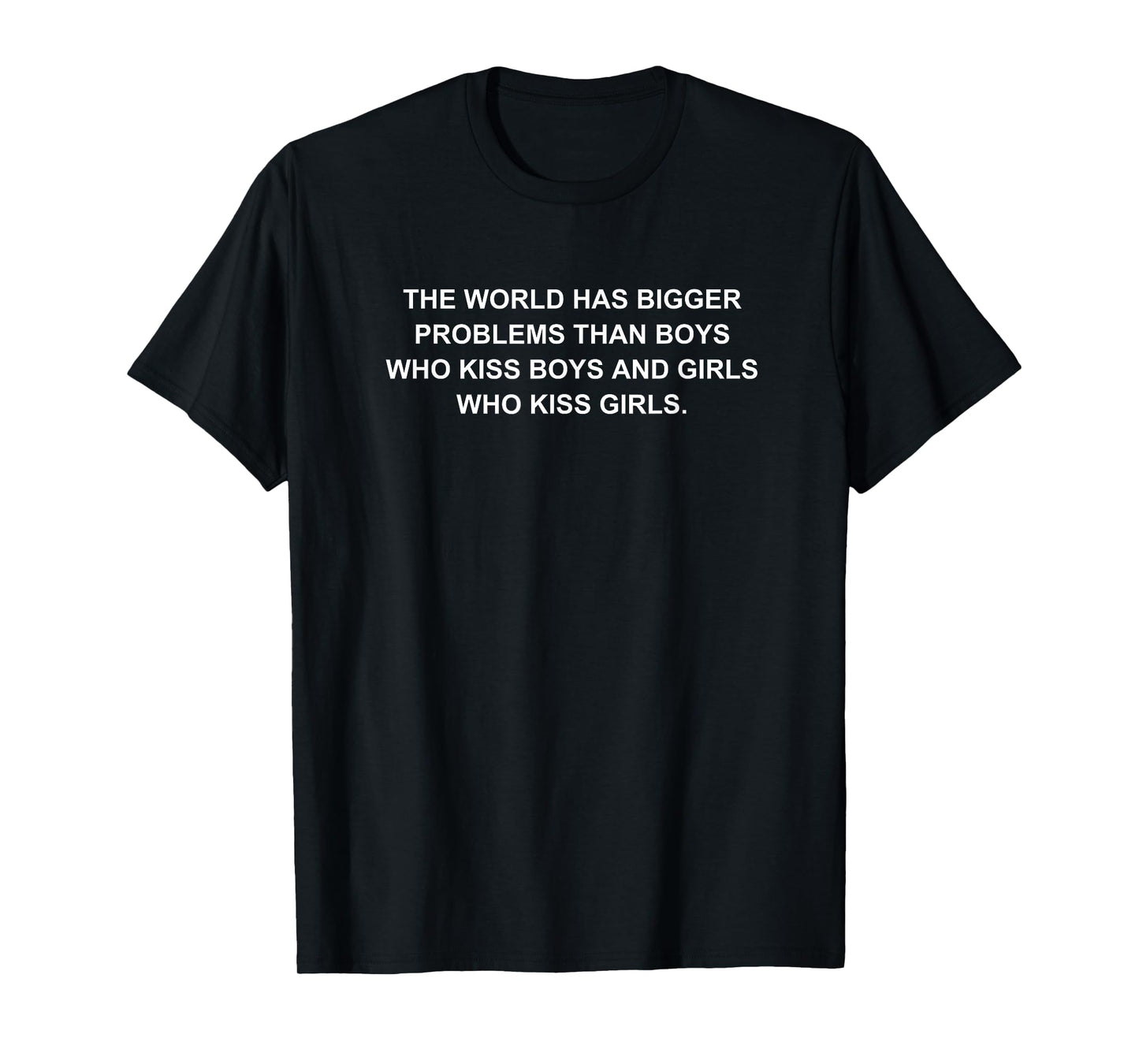 180g pure cotton round neck single side printed T-shirt, the world has bigger problems T-shirt gay pride lesbian T-shirt, casual T-shirts for men and women, perfect T-shirt for holiday gifts, Christmas gifts, 2025 gifts, New Year gifts