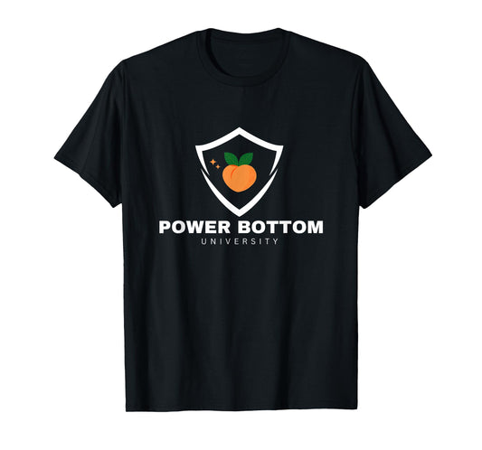 180g pure cotton round neck single side printed T-shirt, funny Power Bottom college men's gay pride LGBTQ T-shirt, casual T-shirts for men and women, perfect T-shirt for holiday gifts, Christmas gifts, 2025 gifts, New Year gifts