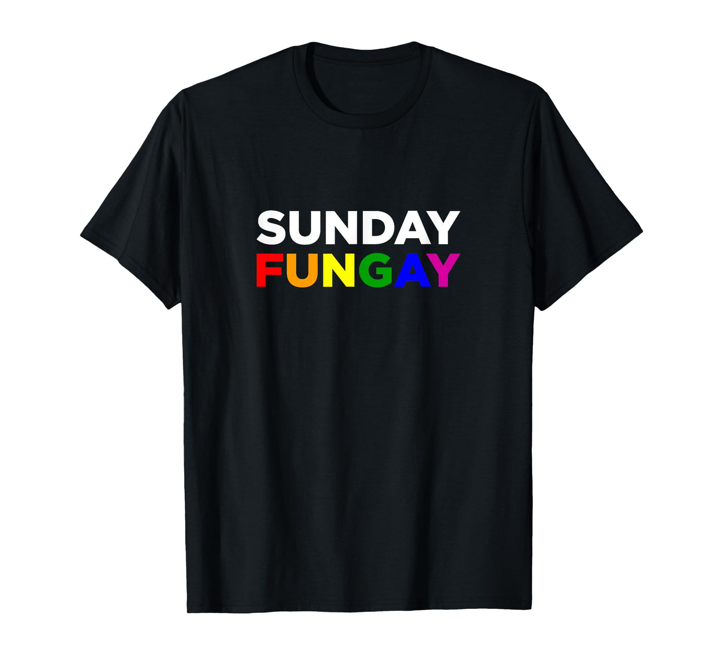 180g pure cotton round neck single-sided printed T-shirt, LGBT Sunday Funday gay pride T-shirt, casual T-shirt for men and women, perfect T-shirt for holiday gifts, Christmas gifts, 2025 gifts, New Year gifts