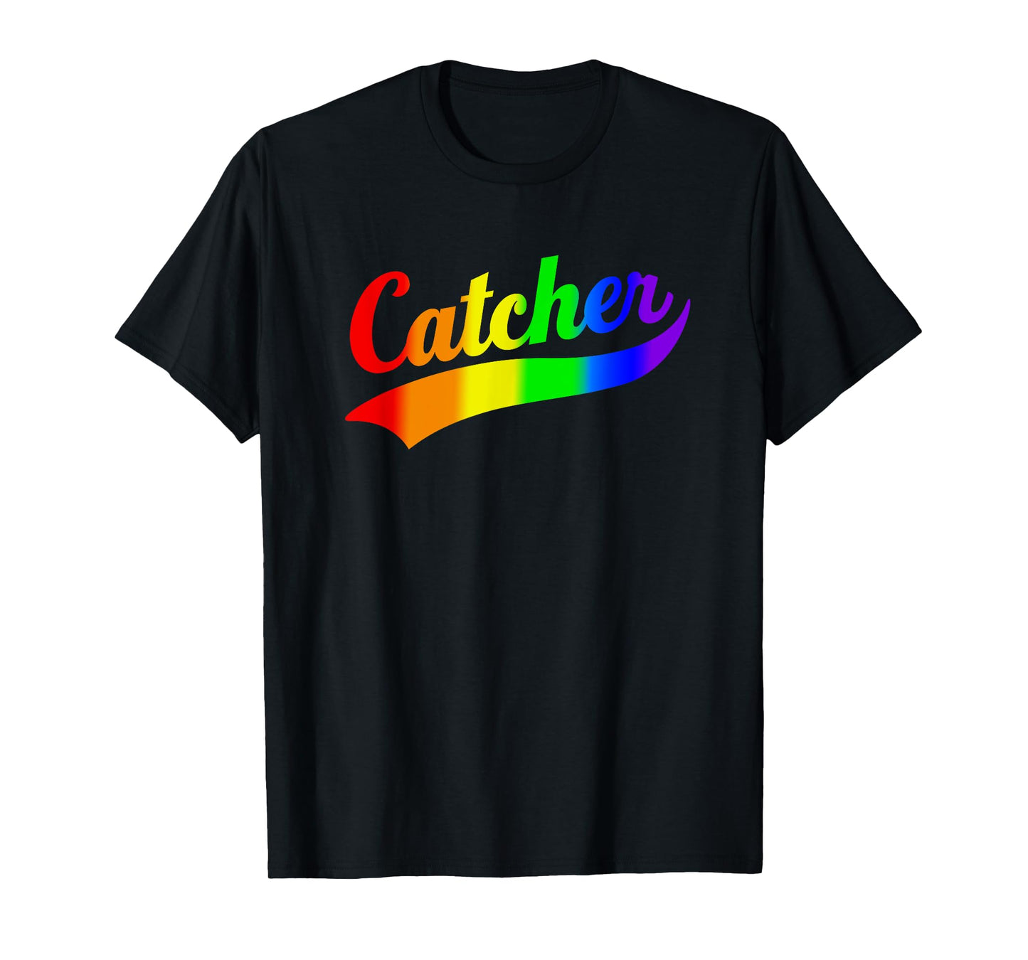 180g pure cotton round neck single side printed t-shirt, funny catcher rainbow gay pride t-shirt, casual t-shirt for men and women, perfect t-shirt for holiday gift, Christmas gift, 2025 gift, New Year gift