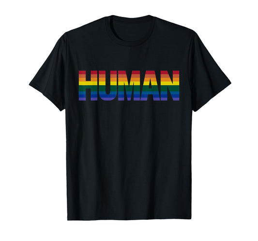 180g pure cotton round neck single side printed T-shirt, Human Gay Pride LGBT T-shirt, Casual T-shirt for men and women, Perfect T-shirt for holiday gifts, Christmas gifts, 2025 gifts, New Year gifts