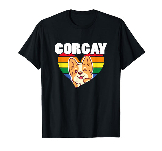 180g pure cotton round neck single side printed t-shirt, LGBT pride rainbow corgi funny gay corgi t-shirt, casual t-shirt for men and women, perfect t-shirt for holiday gift, Christmas gift, 2025 gift, New Year gift