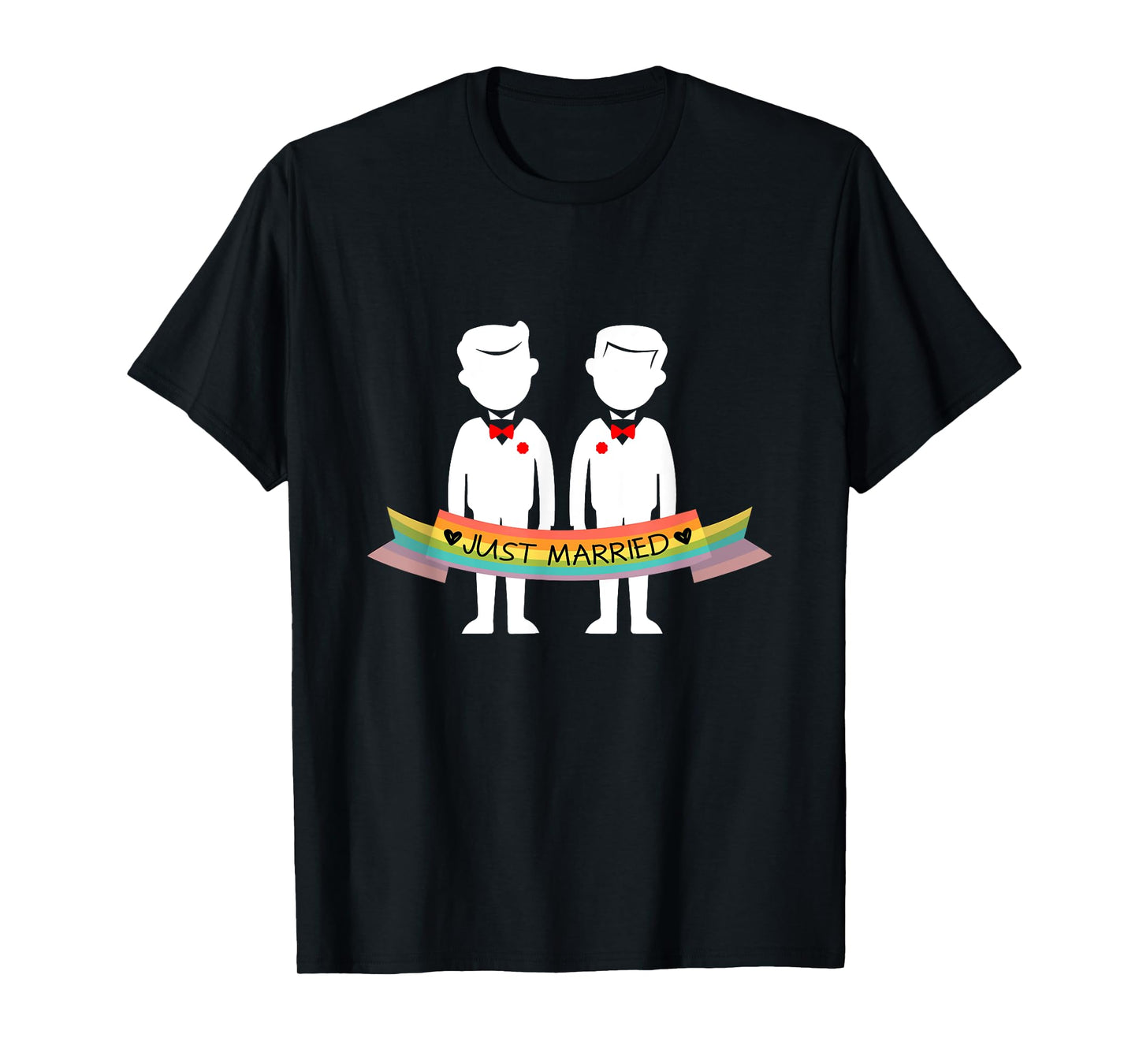 180g pure cotton round neck single-sided printed T-shirt, newlyweds and grooms rainbow gay honeymoon T-shirt, casual T-shirts for men and women, perfect T-shirts for holiday gifts, Christmas gifts, 2025 gifts, New Year gifts