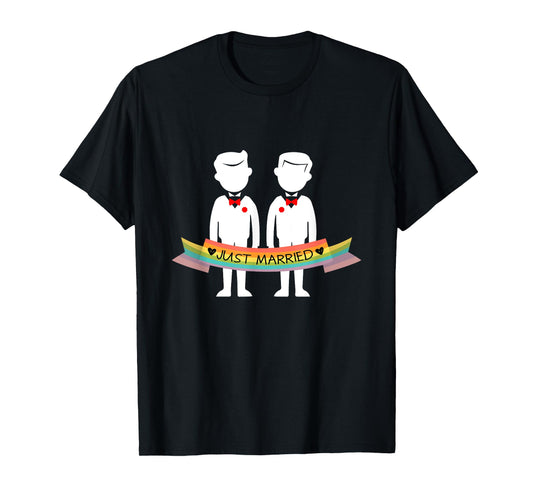 180g pure cotton round neck single-sided printed T-shirt, newlyweds and grooms rainbow gay honeymoon T-shirt, casual T-shirts for men and women, perfect T-shirts for holiday gifts, Christmas gifts, 2025 gifts, New Year gifts