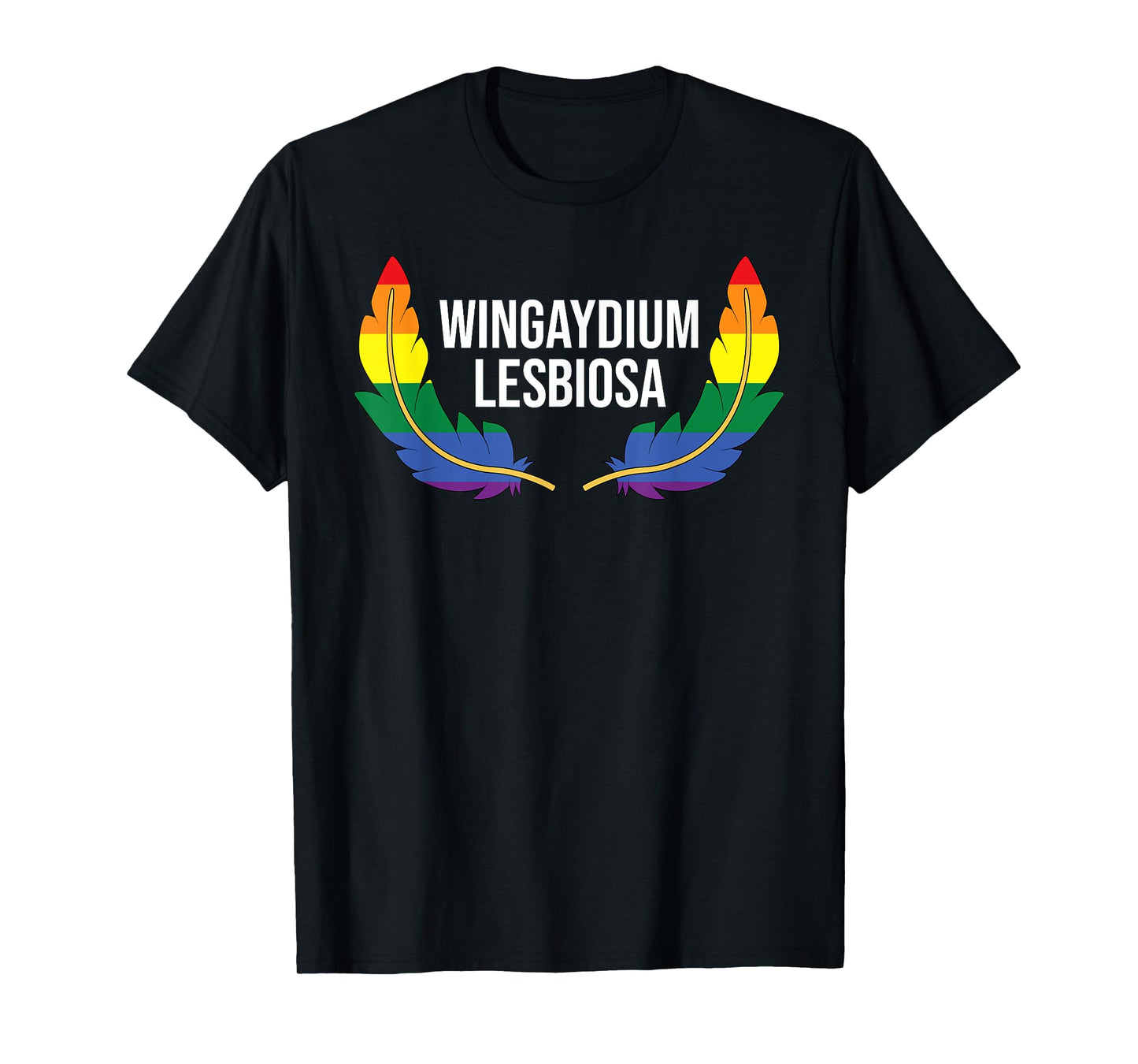 180g pure cotton round neck single side printed T-shirt, LGBT Lesbian Love Wingaydium Lesbiosa Pride T-shirt, Casual T-shirt for men and women, Perfect T-shirt for holiday gifts, Christmas gifts, 2025 gifts, New Year gifts