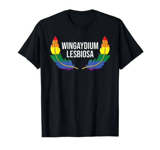 180g pure cotton round neck single side printed T-shirt, LGBT Lesbian Love Wingaydium Lesbiosa Pride T-shirt, Casual T-shirt for men and women, Perfect T-shirt for holiday gifts, Christmas gifts, 2025 gifts, New Year gifts
