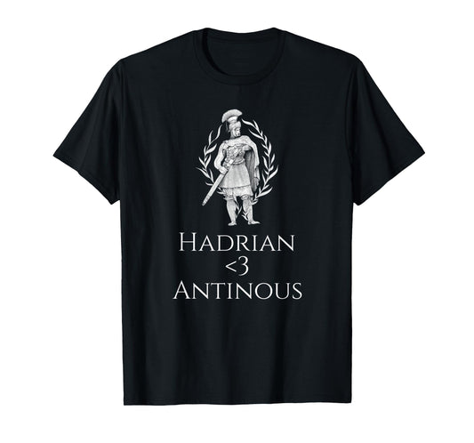 180g pure cotton round neck single side printed T-shirt, LGBT History - Hadrian Loves Antinous - Gay Pride T-shirt, Casual T-shirts for Men and Women, Perfect T-shirt for Holiday Gifts, Christmas Gifts, 2025 Gifts, New Year Gifts