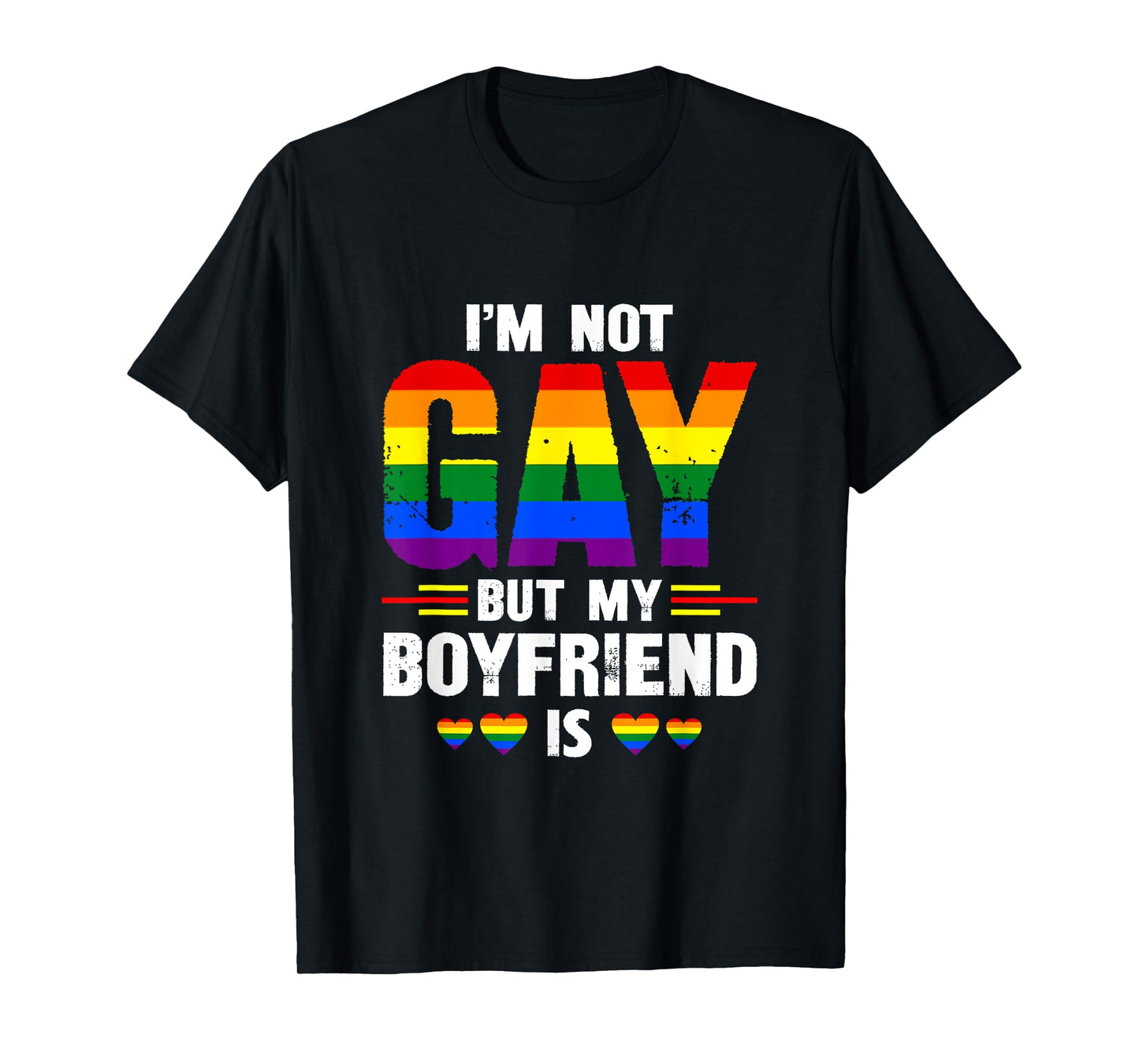 180g pure cotton round neck single-sided printed T-shirt, I am not gay, but my boyfriend is T-shirt, casual T-shirts for men and women, perfect T-shirts for holiday gifts, Christmas gifts, 2025 gifts, New Year gifts