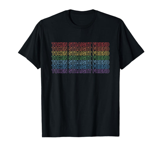 180g pure cotton round neck single side printed T-shirt, symbolic straight friend funny slang queer ally gay pride day T-shirt, casual T-shirt for men and women, perfect T-shirt for holiday gifts, Christmas gifts, 2025 gifts, New Year gifts