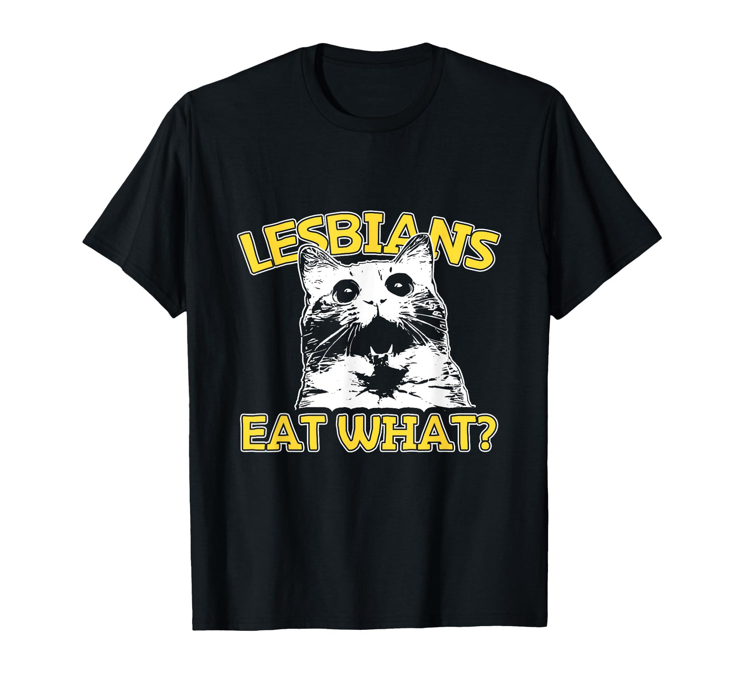 180g pure cotton round neck single side printed t-shirt, funny cat lover lesbians what do they eat? gay women t-shirts, casual t-shirts for men and women, perfect t-shirts for holiday gifts, Christmas gifts, 2025 gifts, New Year gifts