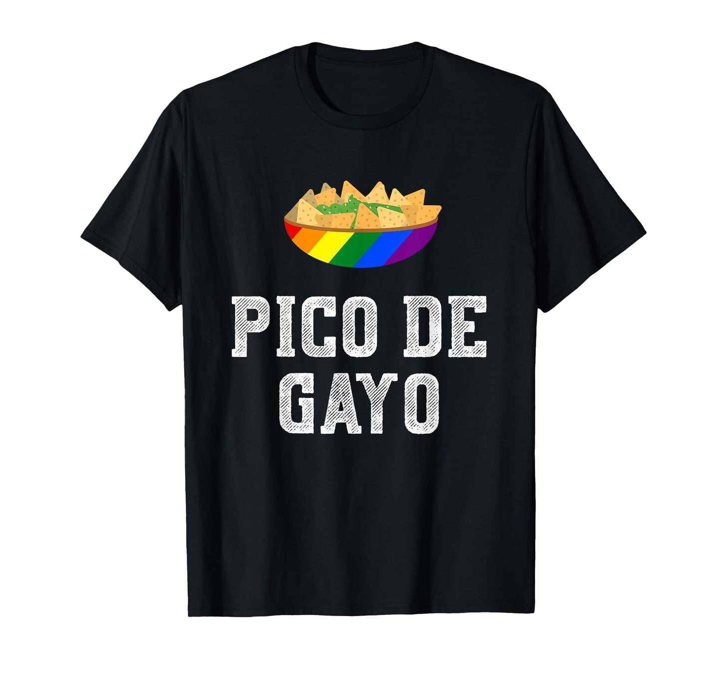 180g pure cotton round neck single side printed T-shirt, LGBT Pico De Gayo - Funny gay clothing gay pride festival gay rainbow T-shirt, casual T-shirts for men and women, perfect T-shirt for holiday gifts, Christmas gifts, 2025 gifts, New Year gifts