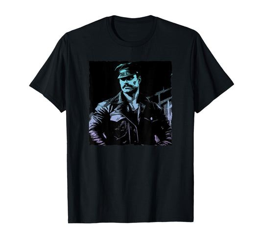 180g cotton round neck single side printed t-shirt, vintage gay dad leather gay biker - bear beard gay pride t-shirt, casual t-shirt for men and women, perfect t-shirt for holiday gift, Christmas gift, 2025 gift, New Year gift