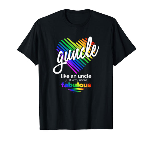 180g pure cotton round neck single side printed T-shirt, LGBTIQA+ gay uncle-guncle T-shirt, casual T-shirt for men and women, perfect T-shirt for holiday gifts, Christmas gifts, 2025 gifts, New Year gifts