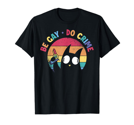180g pure cotton round neck single-sided printed T-shirt, gay crime T-shirt, casual T-shirt for men and women, perfect T-shirt for holiday gifts, Christmas gifts, 2025 gifts, New Year gifts