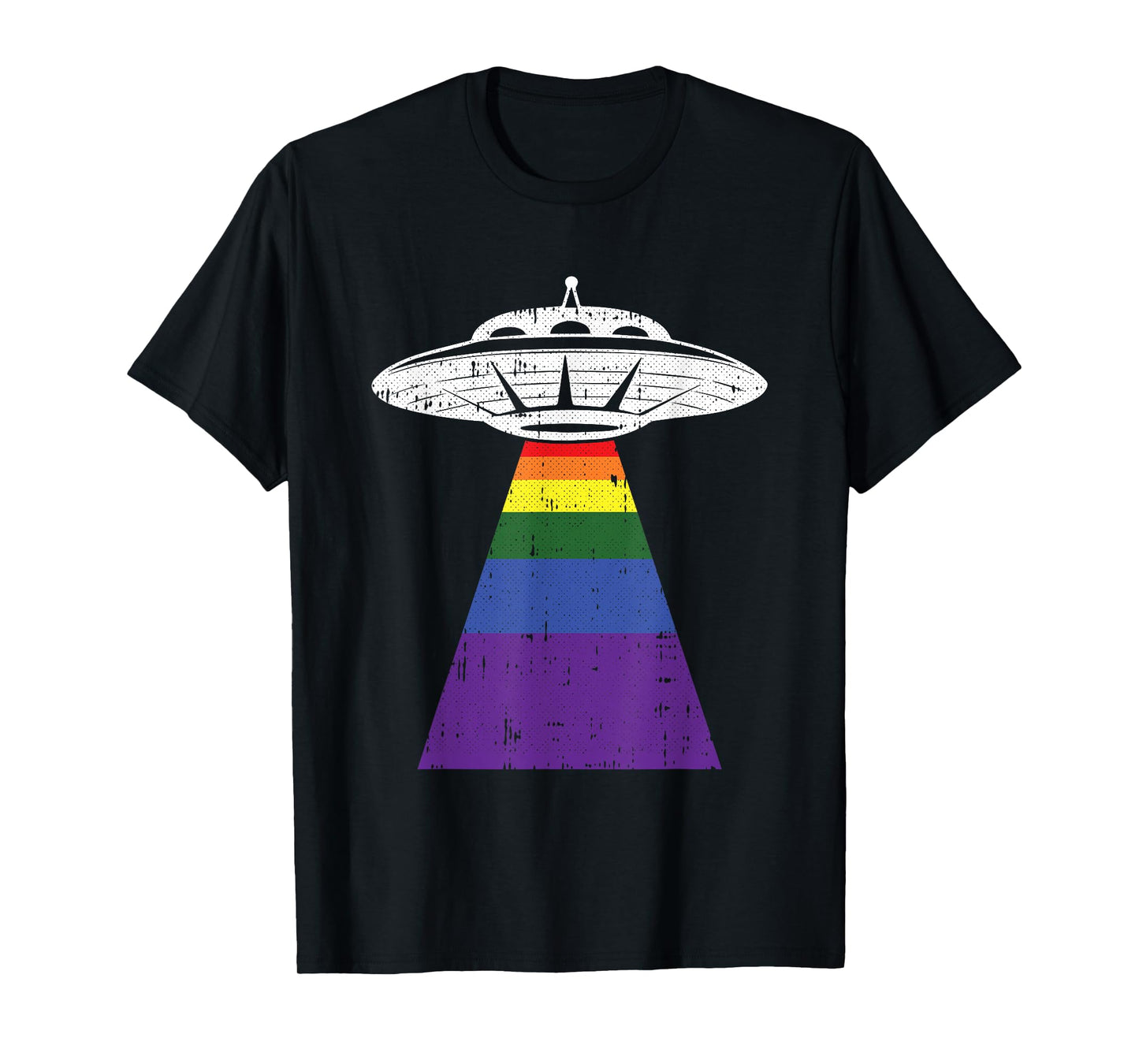 180g pure cotton round neck single side printed T-shirt, Alien Abduction Gay Pride Festival LGBT-Q Gaylien UFO Pride Ally T-shirt, Casual T-shirt for Men and Women, Perfect T-shirt for Holiday Gifts, Christmas Gifts, 2025 Gifts, New Year Gifts