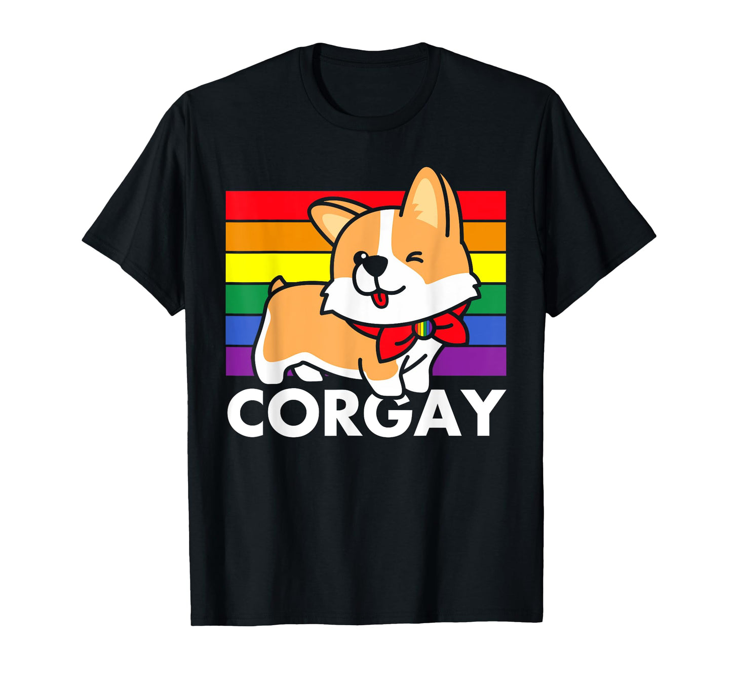 180g pure cotton round neck single side printed T-shirt, Corgay Pride LGBT T-shirt, casual T-shirt for men and women, perfect T-shirt for holiday gifts, Christmas gifts, 2025 gifts, New Year gifts