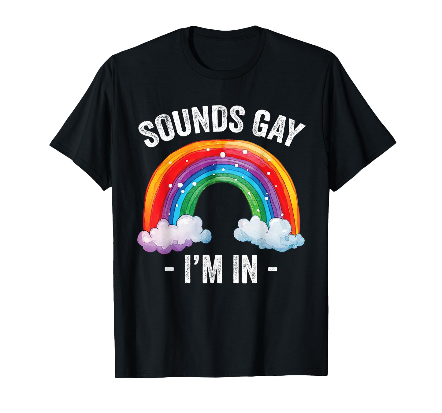 180g pure cotton round neck single side printed t-shirt, sounds gay, I wear a rainbow LGBT pride gay t-shirt, casual t-shirts for men and women, perfect t-shirt for holiday gifts, Christmas gifts, 2025 gifts, New Year gifts