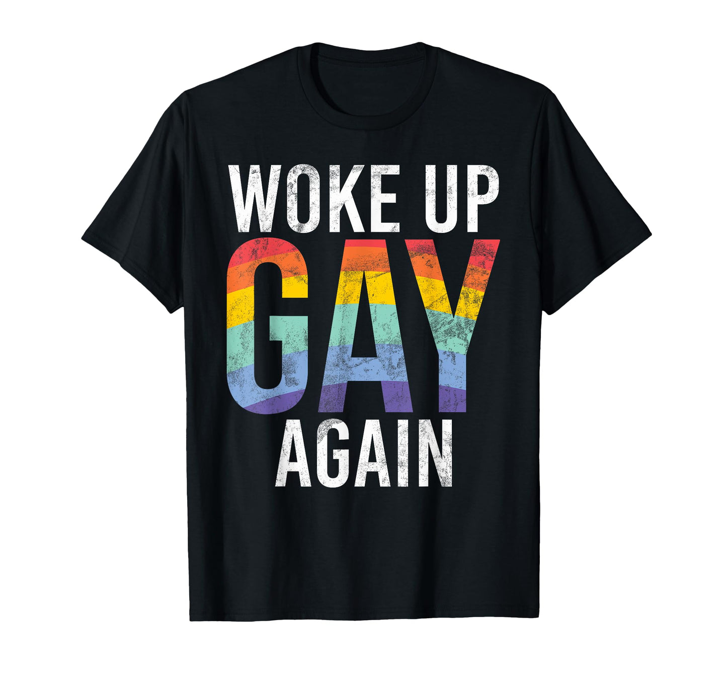 180g pure cotton round neck single side printed t-shirt, wake up and become gay gay t-shirt, casual t-shirt for men and women, perfect t-shirt for holiday gifts, Christmas gifts, 2025 gifts, New Year gifts