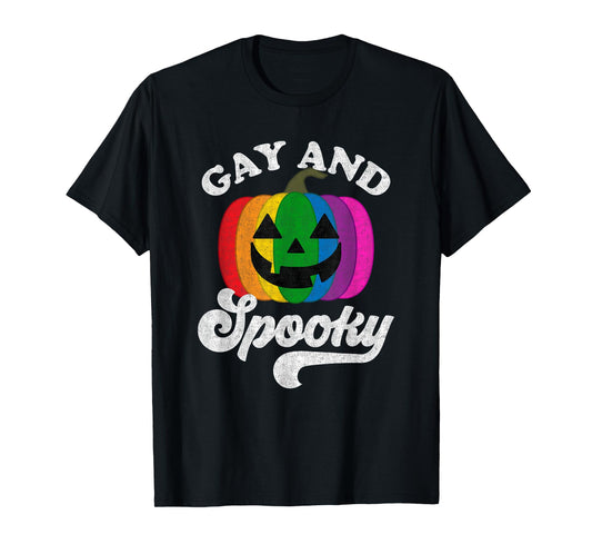 180g cotton round neck single side printed t-shirt, Halloween pride rainbow jack o'lantern gay and horror t-shirt, casual t-shirt for men and women, perfect t-shirt for holiday gift, Christmas gift, 2025 gift, New Year gift