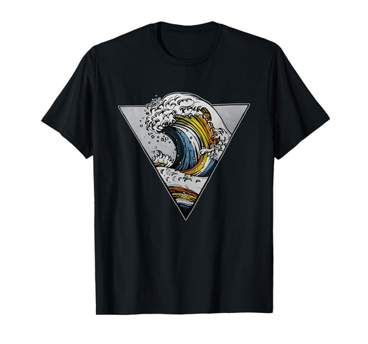 180g pure cotton round neck single side printed T-shirt, Aroace Ocean Wave, Asexual No Romance Pride Flag Aro Ace Gay T-shirt, Casual T-shirts for Men and Women, Perfect T-shirt for Holiday Gifts, Christmas Gifts, 2025 Gifts, New Year Gifts