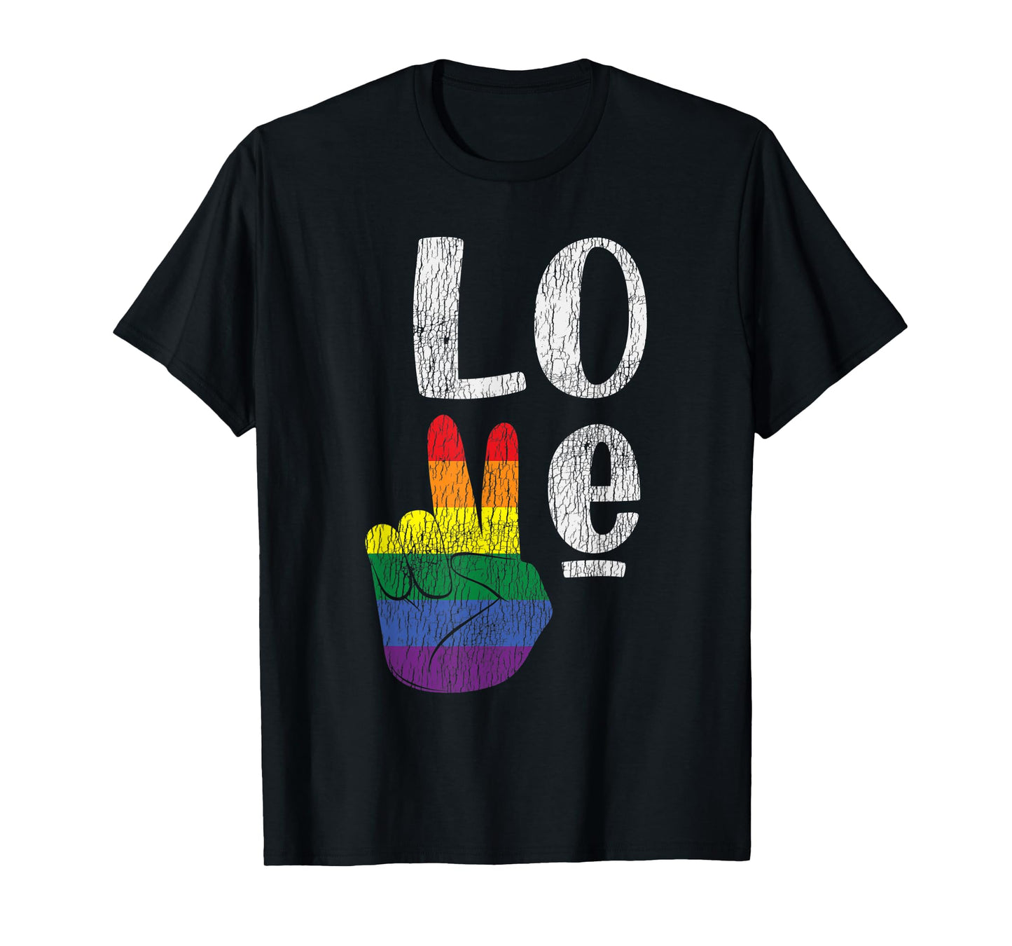 180g pure cotton round neck single side printed T-shirt, vintage love wins rainbow peace sign pride lesbian LGBTQ T-shirt, casual T-shirt for men and women, perfect T-shirt for holiday gift, Christmas gift, 2025 gift, New Year gift