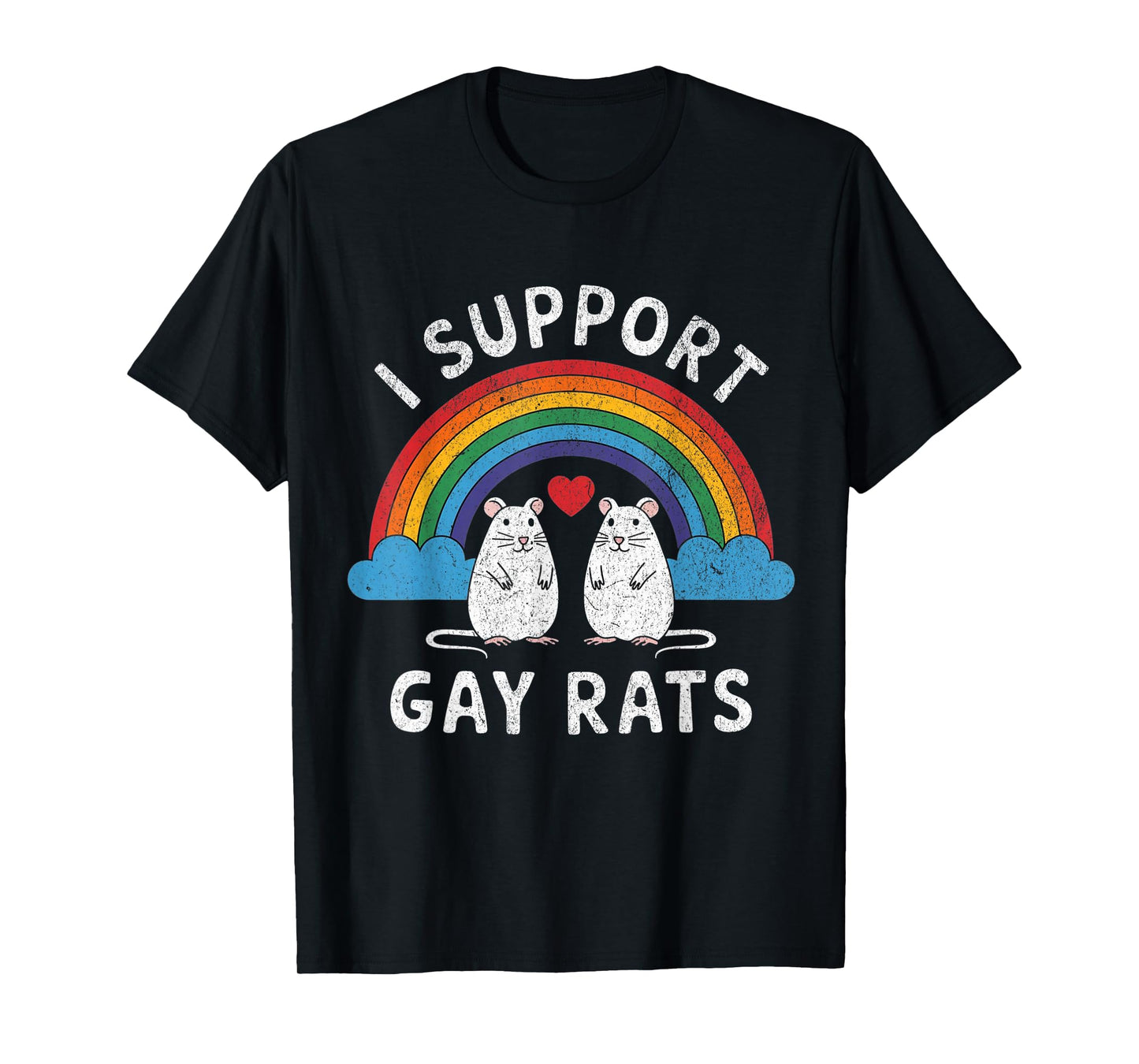 180g pure cotton round neck single side printed t-shirt, I support gay rat LGBTQ pride animal lover product t-shirt, casual t-shirt for men and women, perfect t-shirt for holiday gift, Christmas gift, 2025 gift, New Year gift