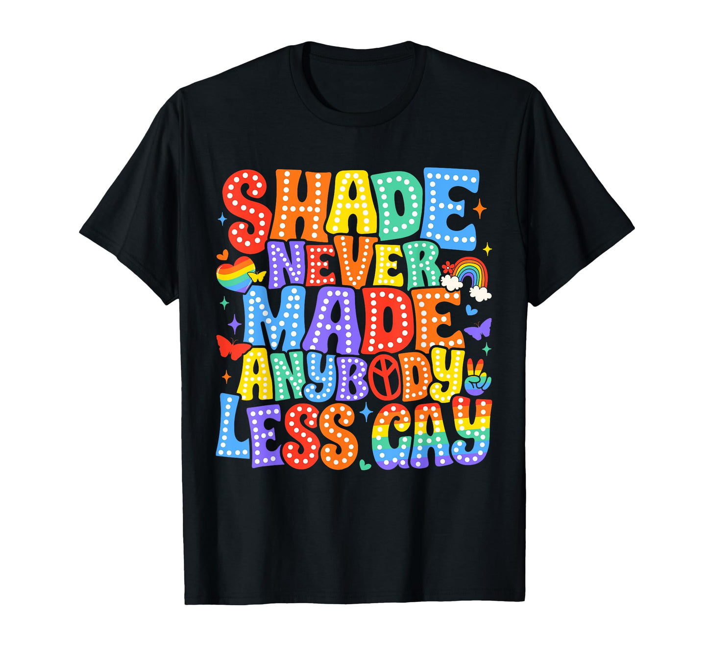 180g pure cotton round neck single side printed T-shirt, shadow never makes anyone less gay pride LGBT month boys T-shirt, casual T-shirts for men and women, perfect T-shirt for holiday gifts, Christmas gifts, 2025 gifts, New Year gifts